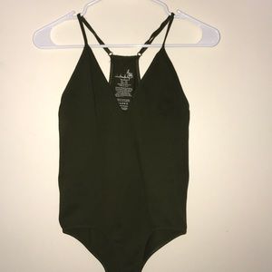 Free People Intimates Hunter Green Bodysuit